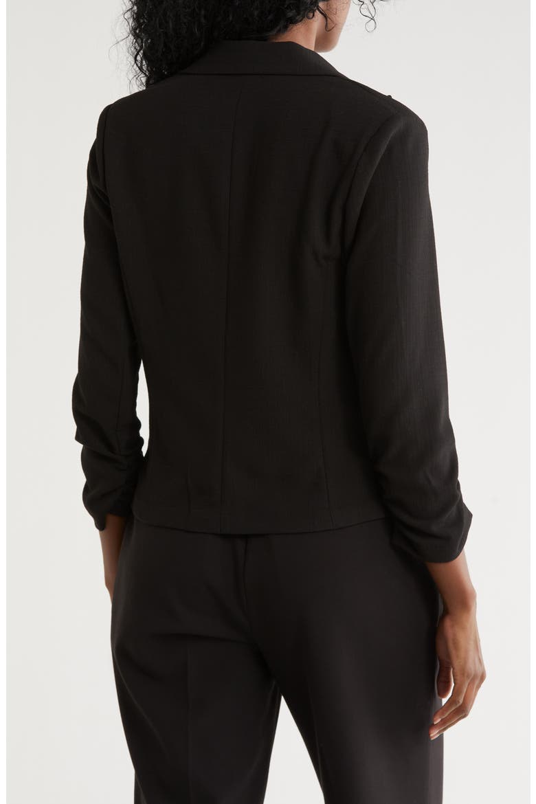 Scrunch Sleeve Blazer, Alternate, color, BLACK