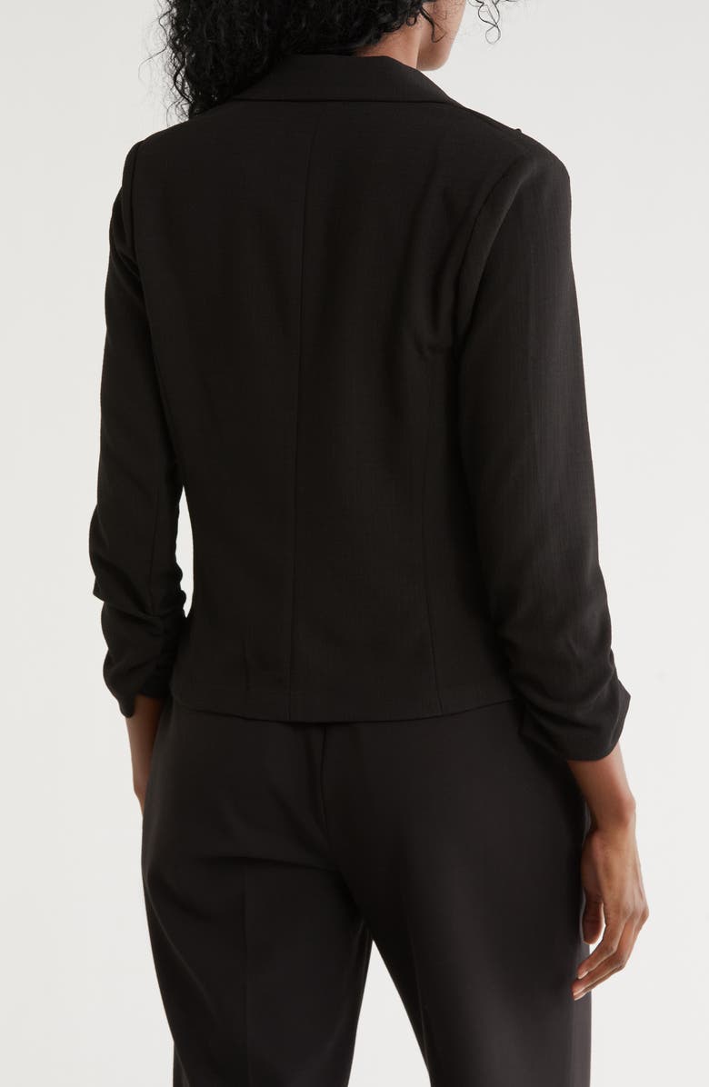 Amanda & Chelsea Scrunch Sleeve Blazer, Alternate, color, Black