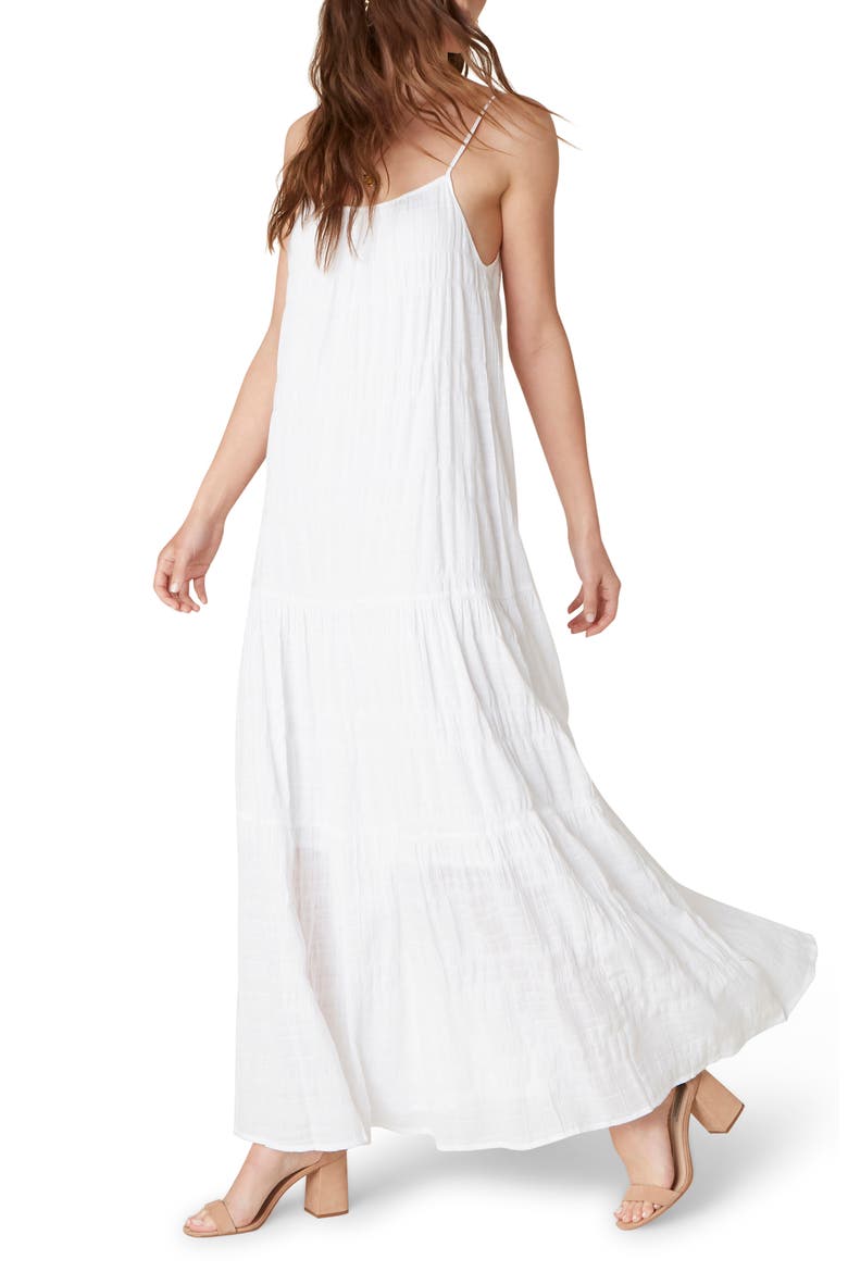 Tiered Voile Maxi Dress, Alternate, color, Z/DNUOptic White