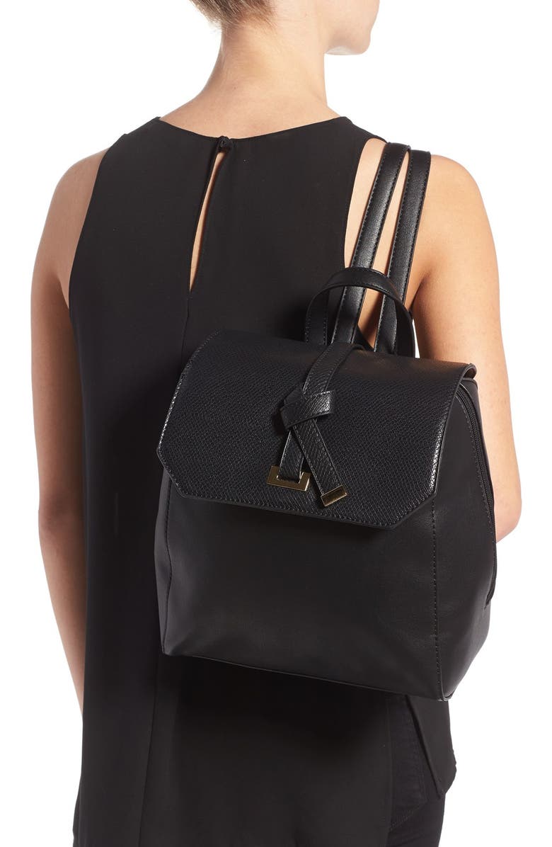 BP. Faux Leather Backpack, Alternate, color, Black
