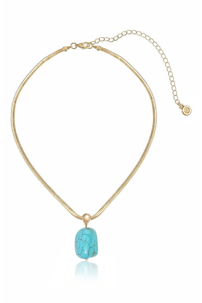 Cultured Baroque Pearl Pendant Necklace, Main, color, TURQUOISE
