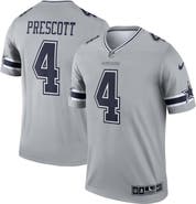Nike Men's Nike Dak Prescott Silver Dallas Cowboys Inverted Legend Jersey
