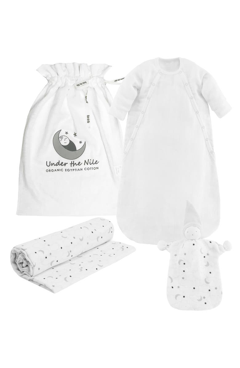 Under the Nile 3-Piece Organic Egyptian Cotton Muslin Starry Gift Set, Main, color, 