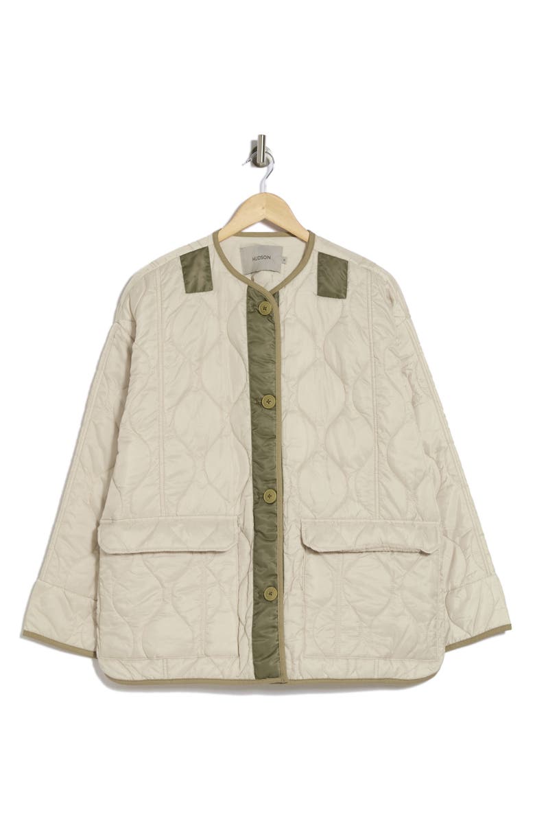 Hudson Jeans Oversized Liner Jacket, Alternate, color, Natural