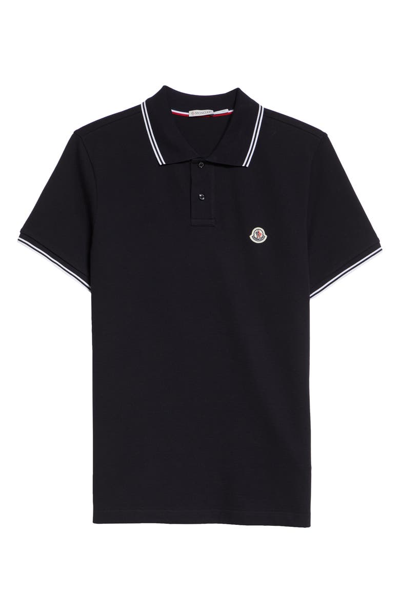 Moncler Tipped Cotton Piqué Polo, Alternate, color, 
