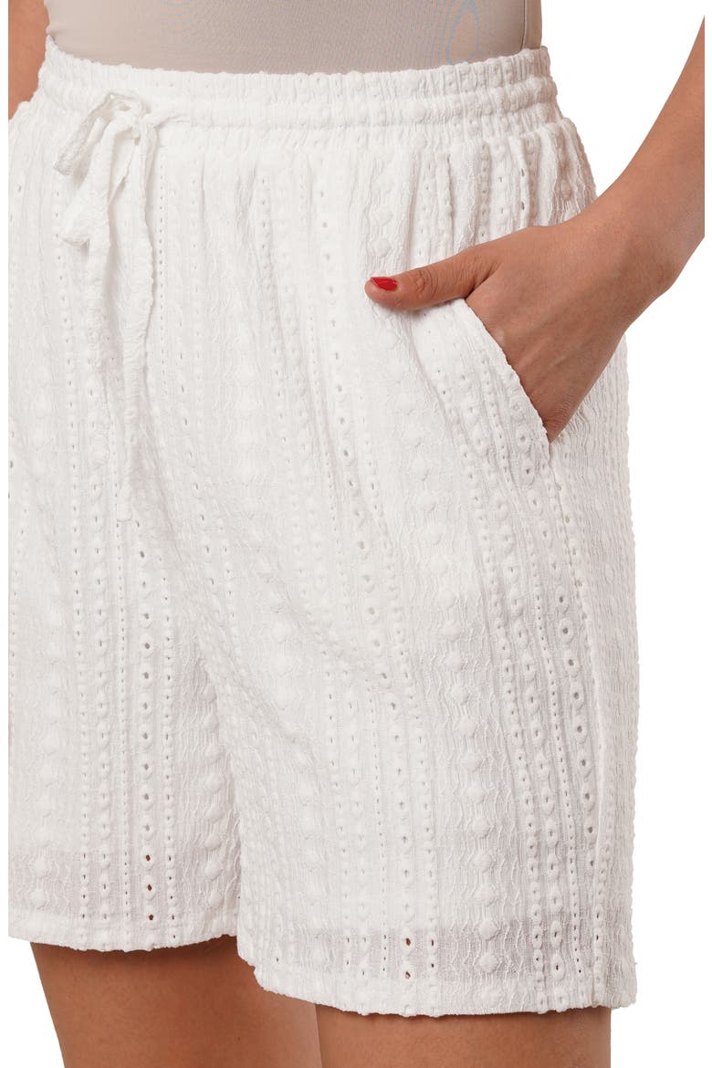 Eyelet Shorts, Alternate, color, WHITE