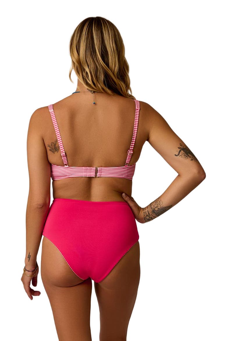 Erin Reversible Bottom, Alternate, color, Melon Stripe/Watermelon