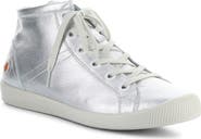 Softinos by Fly London Isleen Mid-Top Metallic Leather Sneaker