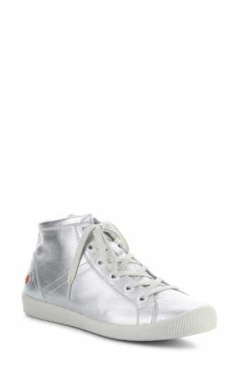 Softinos by Fly London Isleen Mid-Top Metallic Leather Sneaker