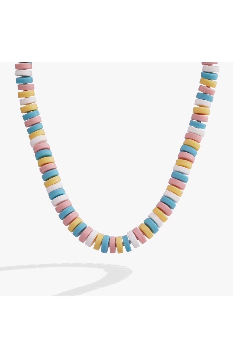 Alex and Ani Smarties Candy Necklace, Main, color, Silver