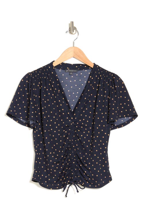 ADRIANNA PAPELL ADRIANNA PAPELL RUCHED TIE FRONT TOP 