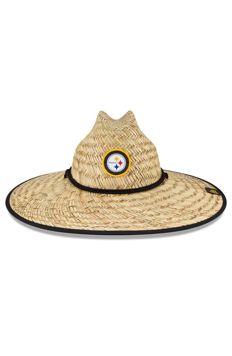 New Era Men's New Era Natural Pittsburgh Steelers NFL Training Camp Official Straw Lifeguard Hat, Alternate, color, Natural