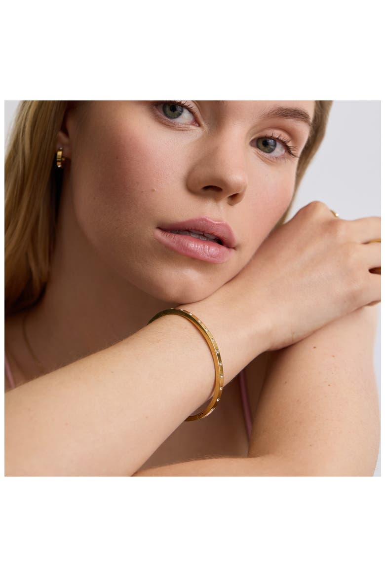 Eternity Slim Bangle, Alternate, color, GOLD