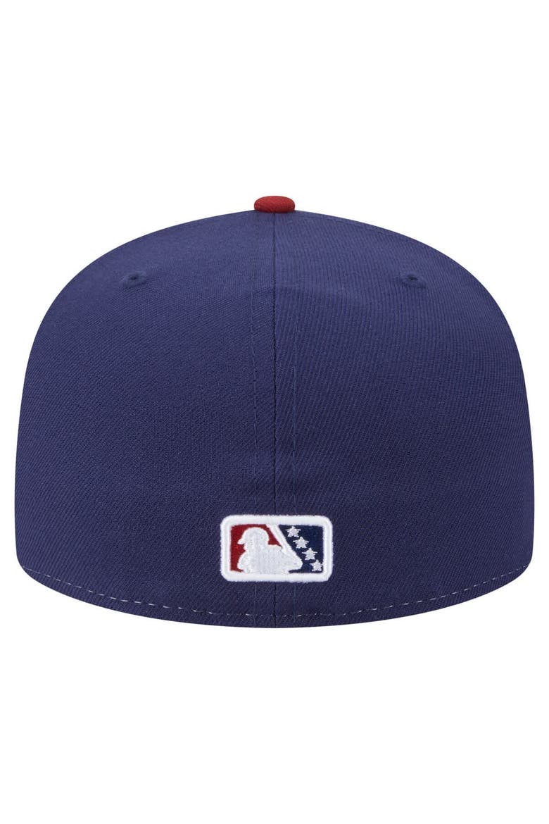 Men's New Era  White/Red Round Rock Express Authentic Collection 59FIFTY Fitted Hat, Alternate, color, White