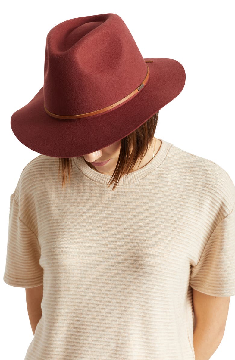 Brixton Wesley Wool Felt Fedora, Alternate, color, 