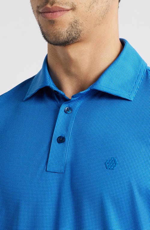 Johnston & Murphy Xc4® + Cool Degree™ Microprint Performance Golf Polo In Blue/navy