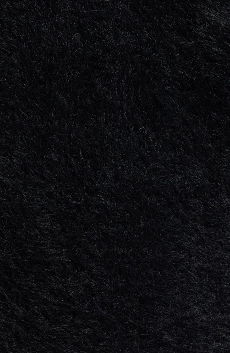 Topman Fluffy Cardigan, Alternate, color, Black