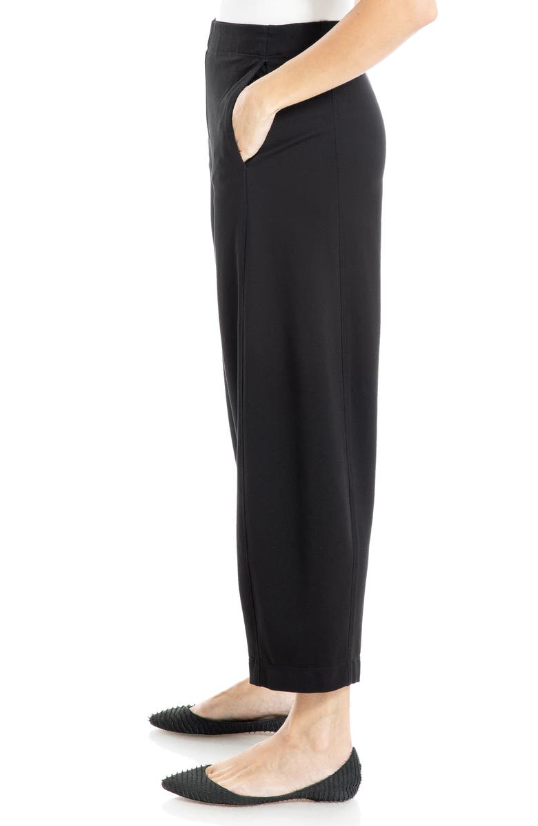 MAX STUDIO Ponte Barrel Pants, Alternate, color, Black-Black