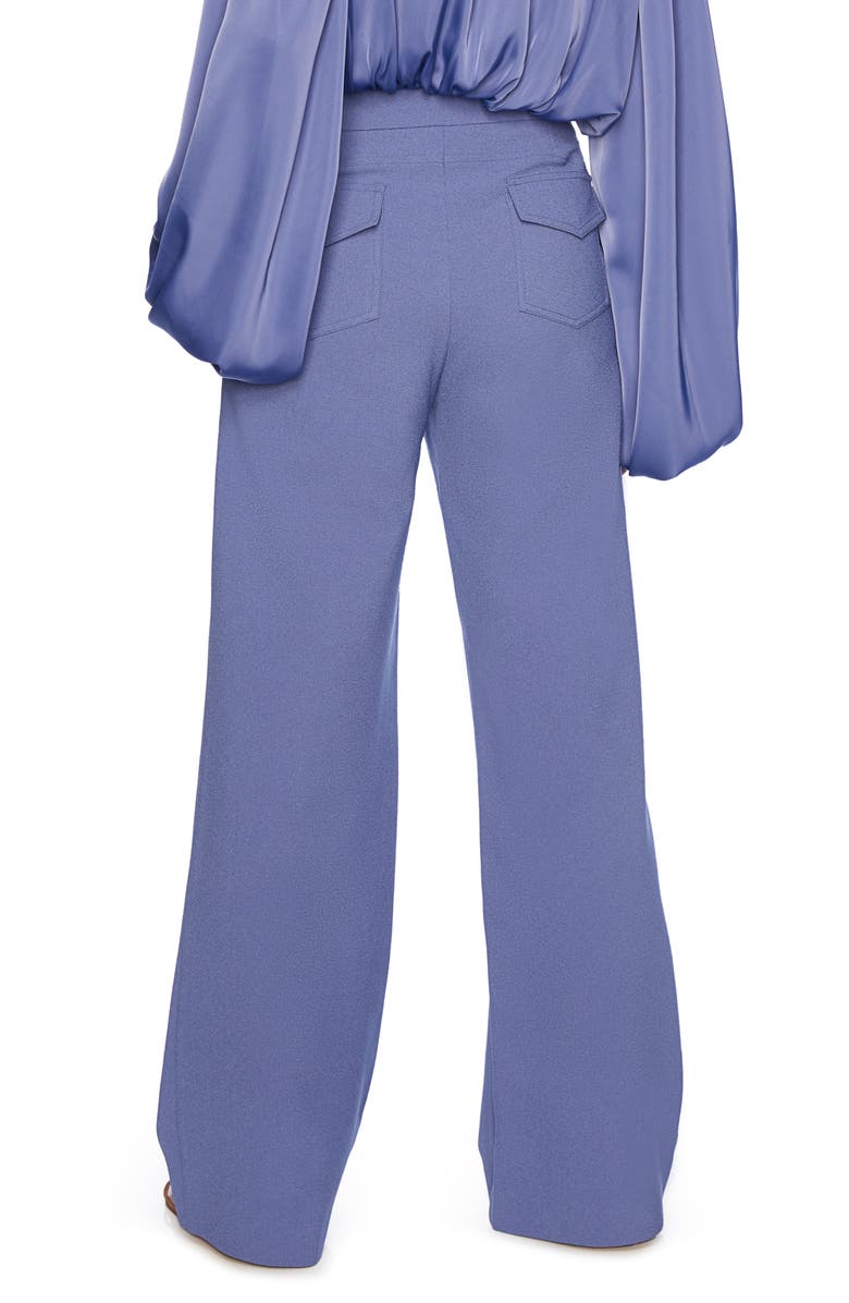 Susana Monaco Pebble Weave Wide Leg Pants, Alternate, color, Mediterranean