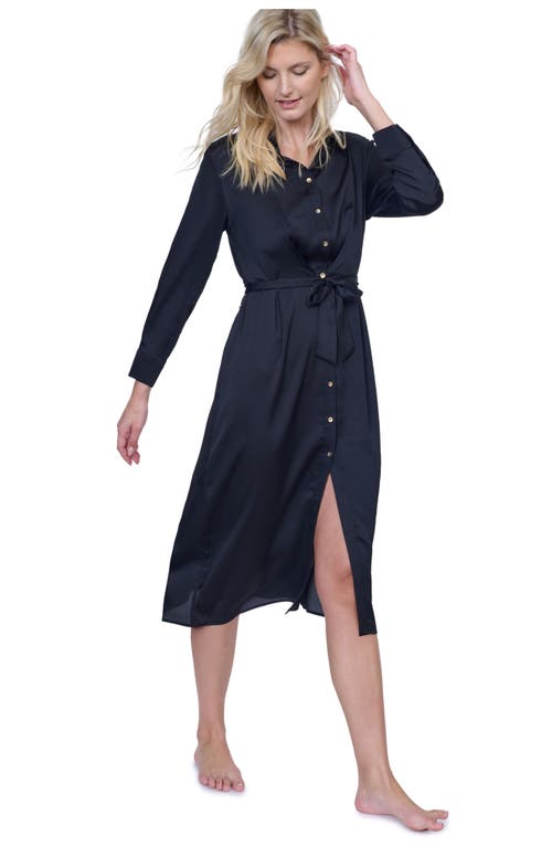 Shop Gottex Monte Carlo Shirt Dress In Black