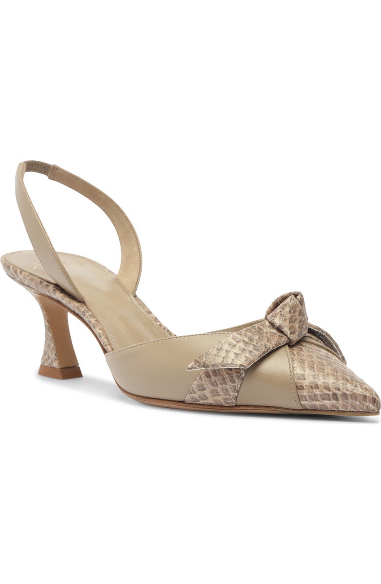 Alexandre Birman Clarita Pointed Toe Slingback Pump, Main, color, Semolina