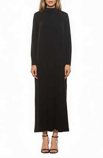 Evander Mock Neck Long Sleeve Maxi Dress