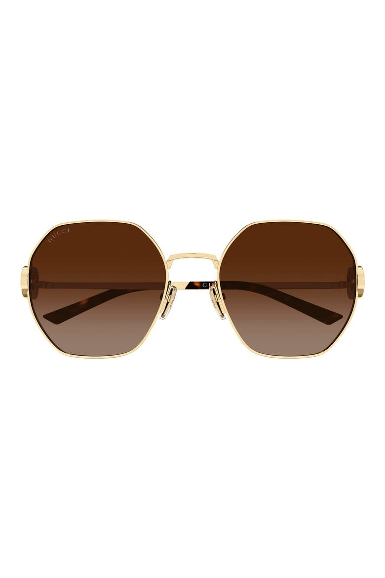 GG2046S Gradient Geometric Sunglasses, Main, color, GOLD