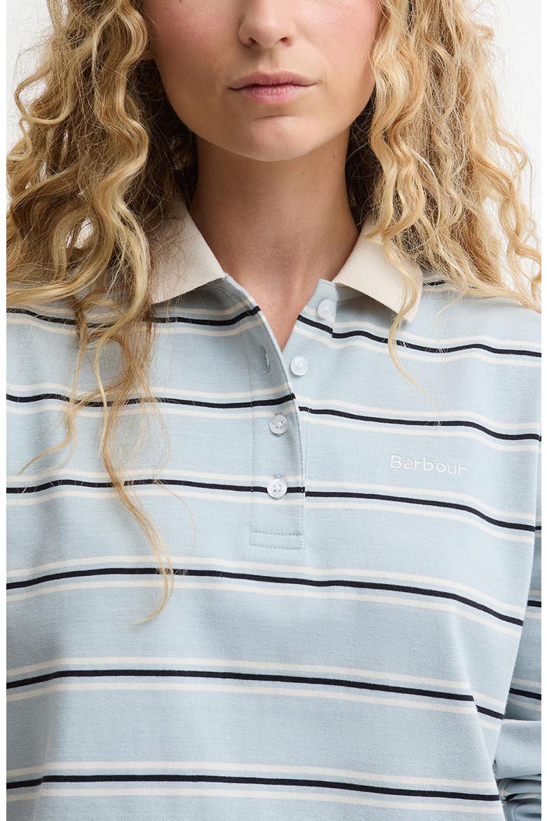 Ashwell Stripe Cotton Jersey Polo, Alternate, color, CELESTIAL BLUE STRIPE