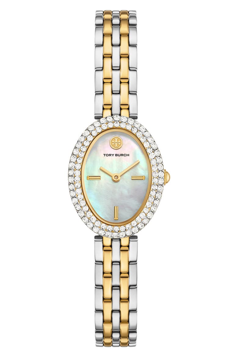 The Oval Bracelet Watch, 22mm x 28mm, Main, color, TWO TONE