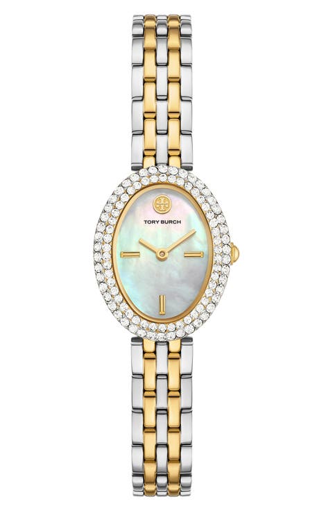 The Oval Two-Tone Bracelet Watch, 22mm x 28mm