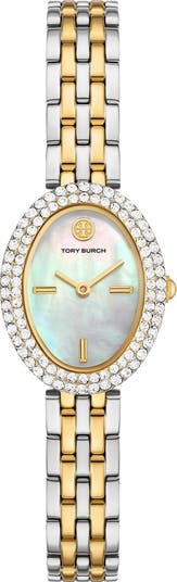 【関税&送料込】Tory Burch Two-Tone l Bracelet Amazon.com: Tory Burch Women's Eleanor Three-Hand Two-Tone