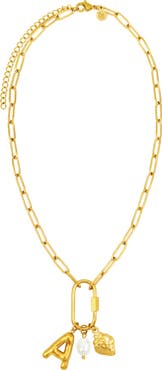 Petit Moments Carabiner Initial Necklace
