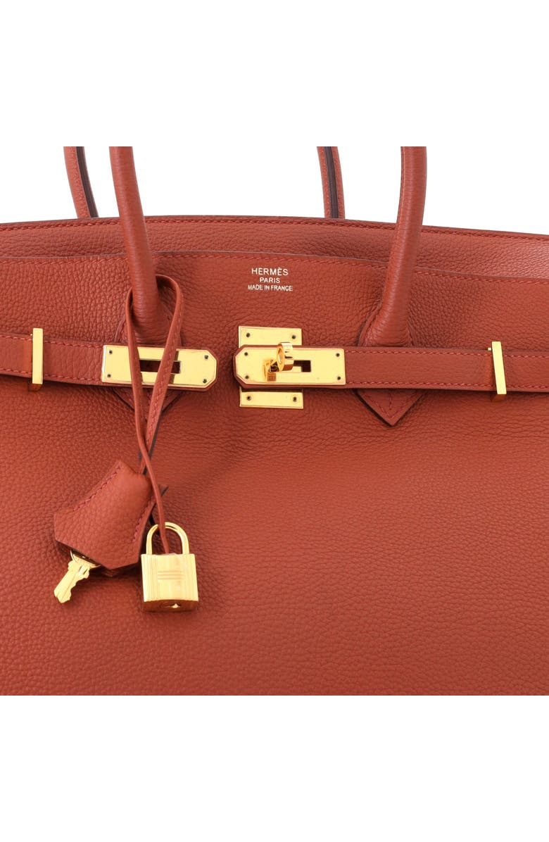Pre-Owned Hermes Birkin Handbag Brown Togo with Gold Hardware 35, Alternate, color, Brique