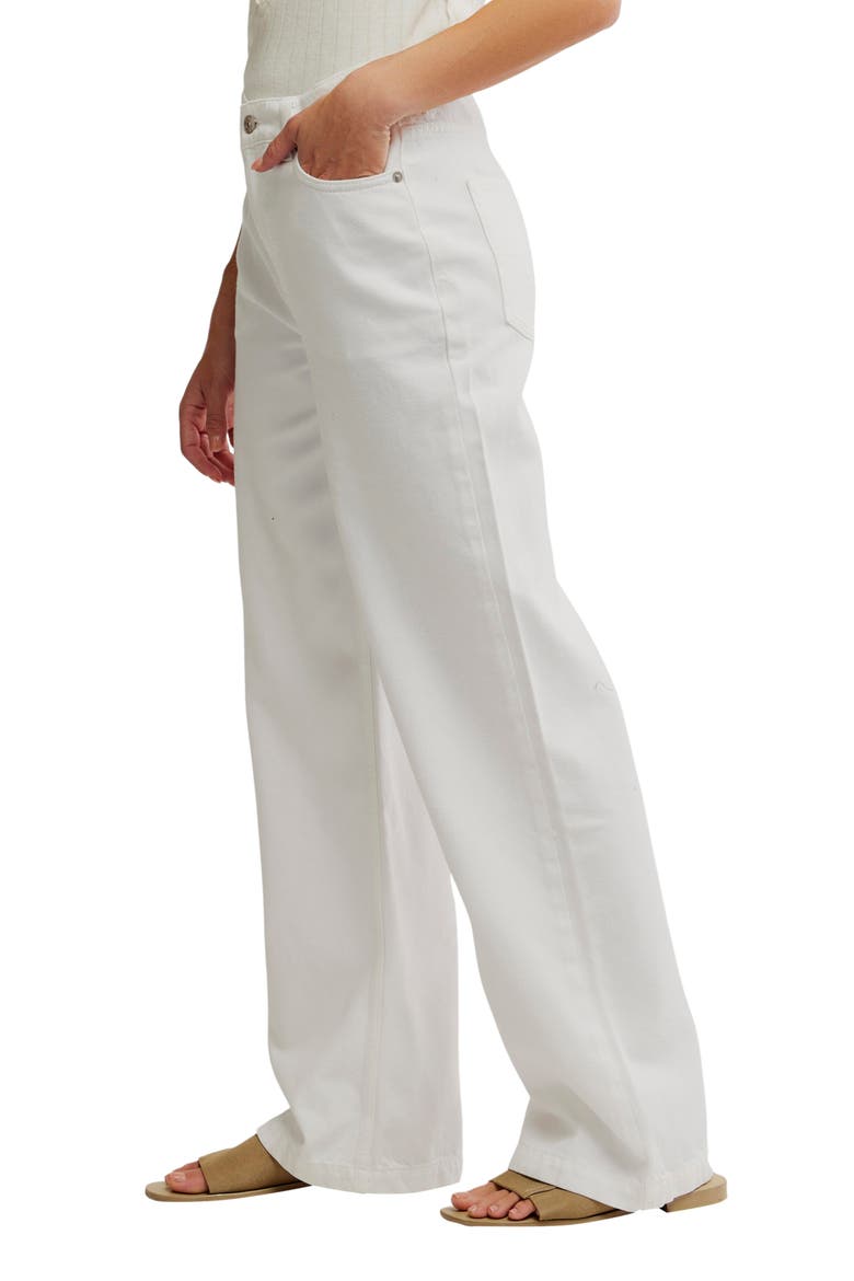 Stride High Waist Wide Leg Jeans, Alternate, color, OPTIC WHITE
