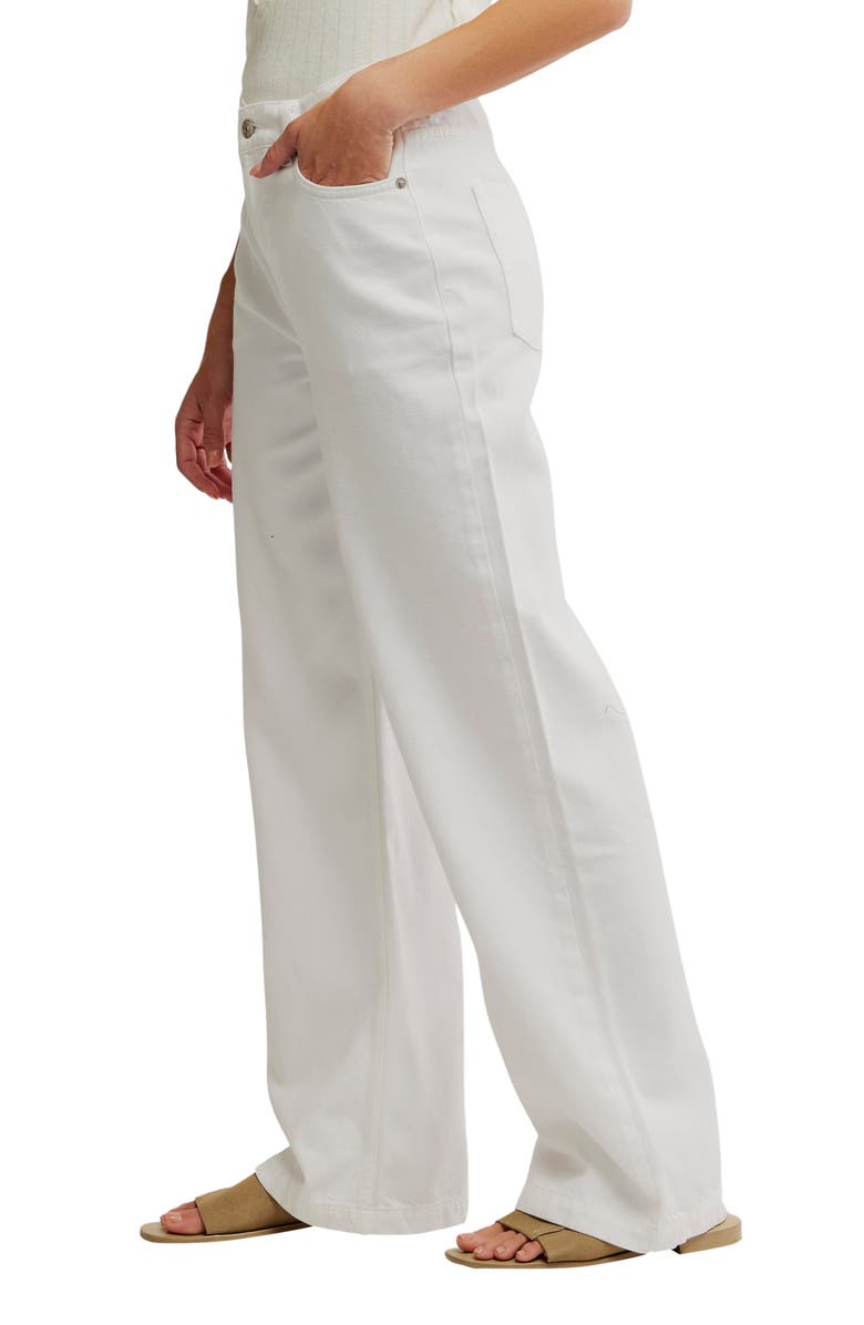 Free People Stride High Waist Wide Leg Jeans, Alternate, color, Optic White