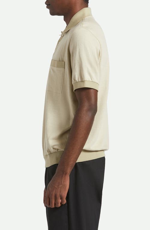 Brixton Weekend Herringbone Polo In Neutral