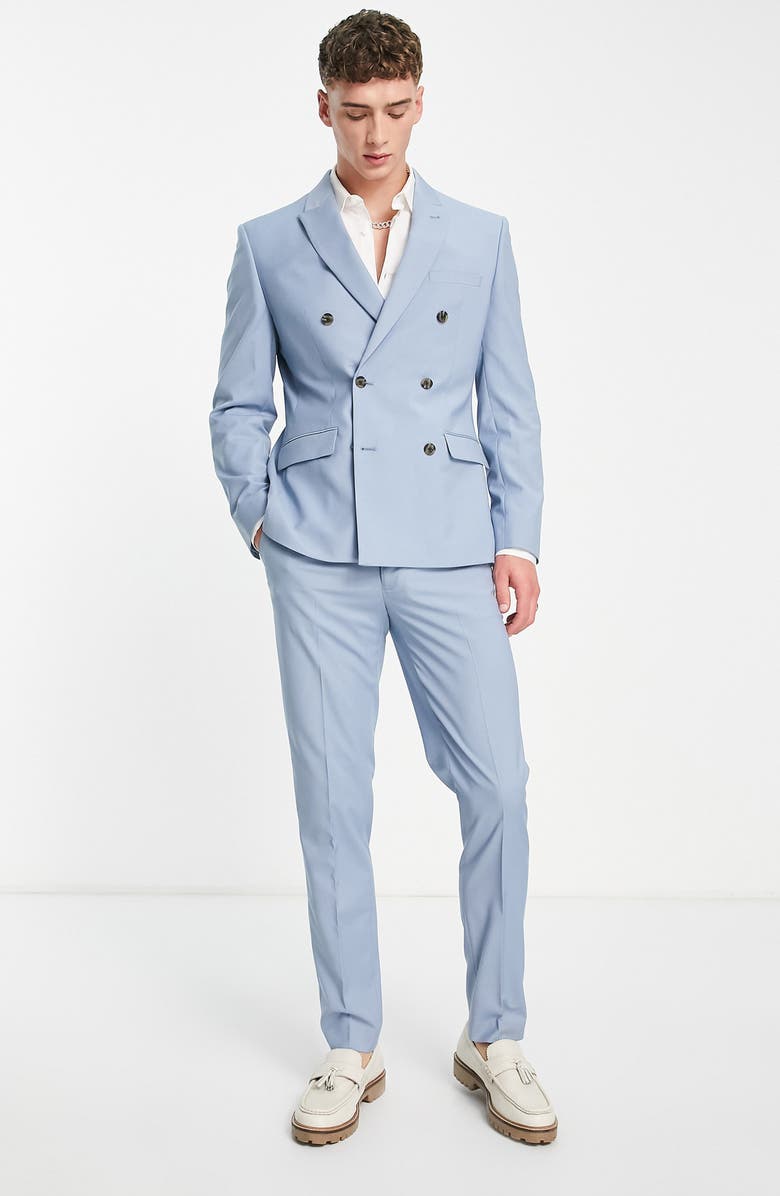 ASOS DESIGN Slim Fit Suit Trousers, Alternate, color,