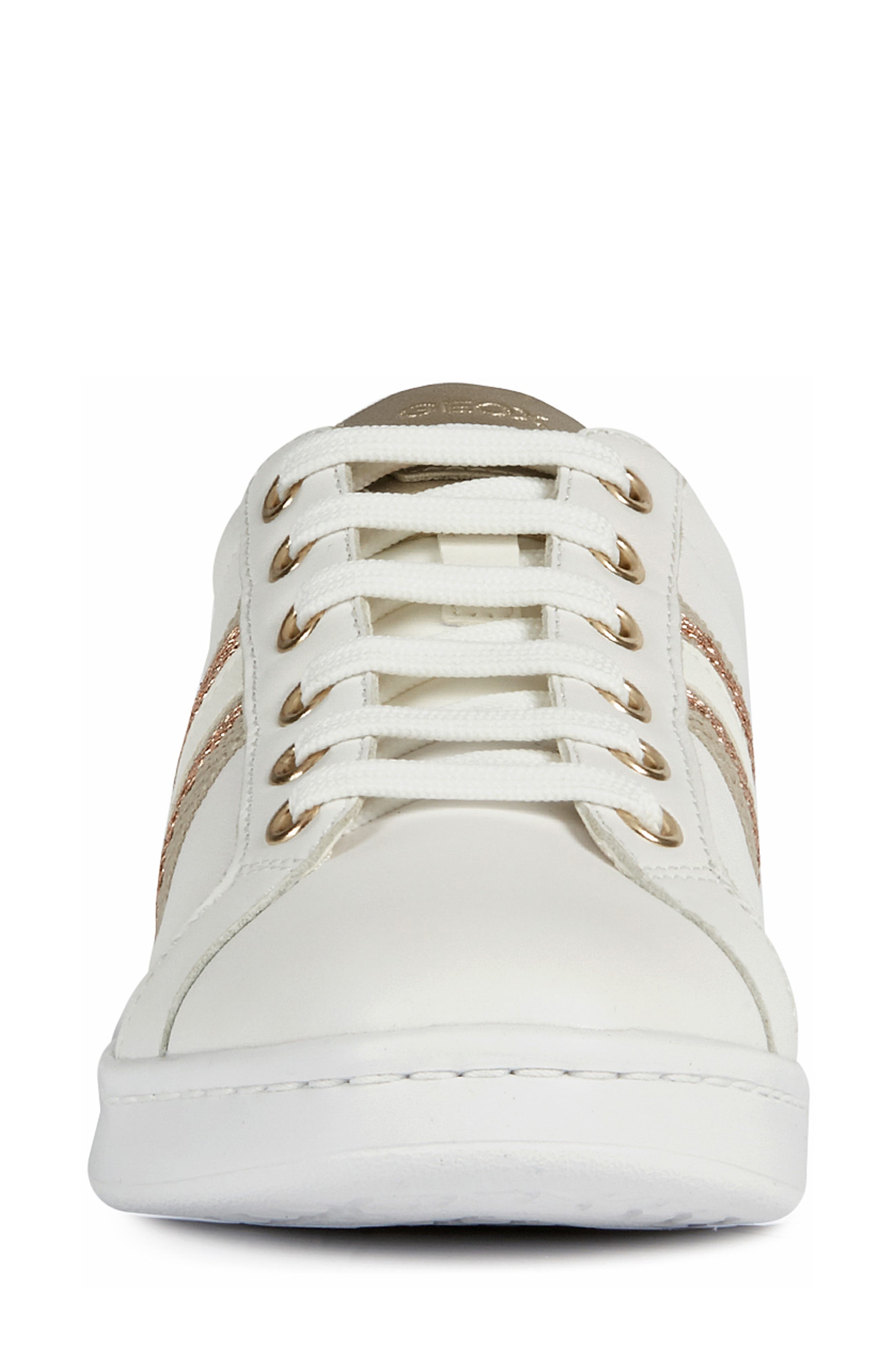 Jaysen Sneaker, Alternate, color, WHITE/ ROSE GOLD LEATHER