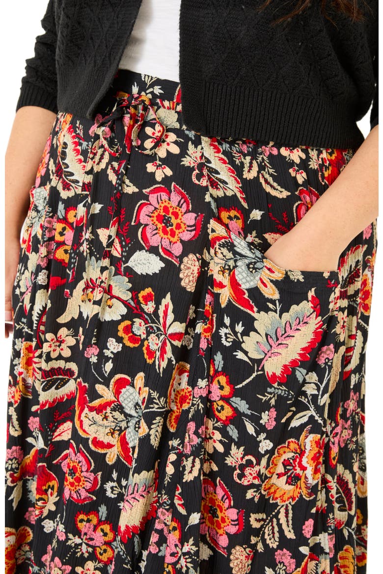 Plus Size Suki Midi Skirt, Alternate, color, Black
