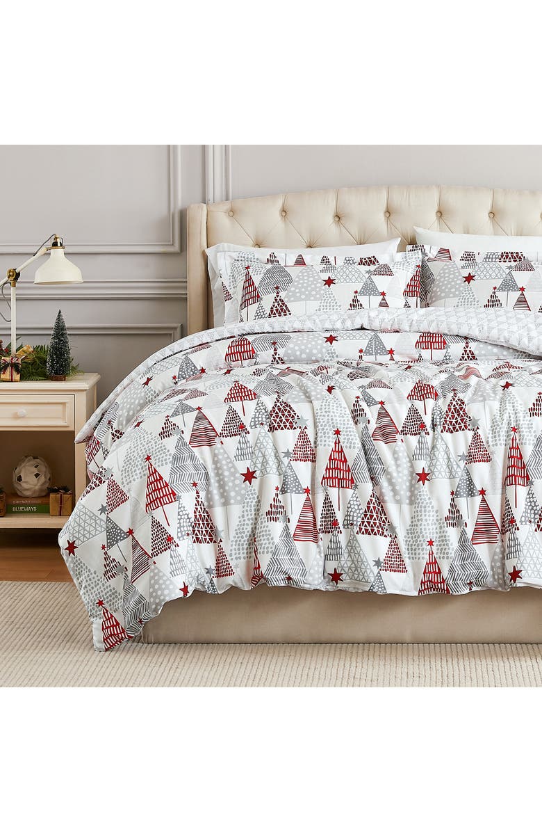 SOUTHSHORE FINE LINENS Merry & Bright Oversize Holiday Comforter Set, Alternate, color, Merry And Bright