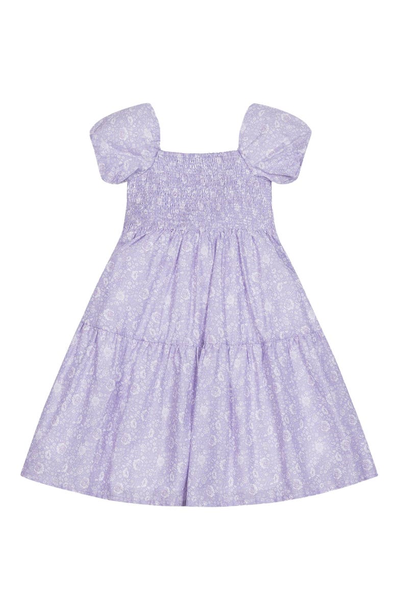 Hope & Henry Baby Girls' Organic Smocked Bubble Sleeve Dress, Infant, Main, color,