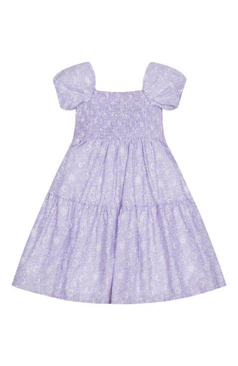 Baby Girls' Organic Smocked Bubble Sleeve Dress, Infant