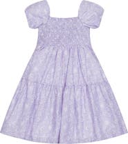 Hope & Henry Baby Girls' Organic Smocked Bubble Sleeve Dress, Infant