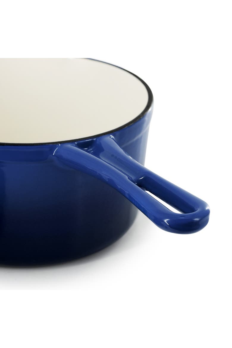 2 Quart Enameled Cast Iron Sauce Pan, Alternate, color, Dark Blue