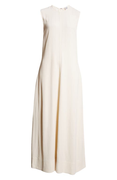 Totême Toteme Woven Stripe Sleeveless A-line Dress In Ecru
