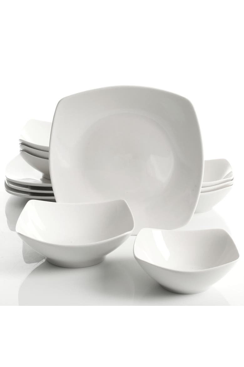 All U Need 45 Piece Dinnerware Cookware Combo Set, Alternate, color, White
