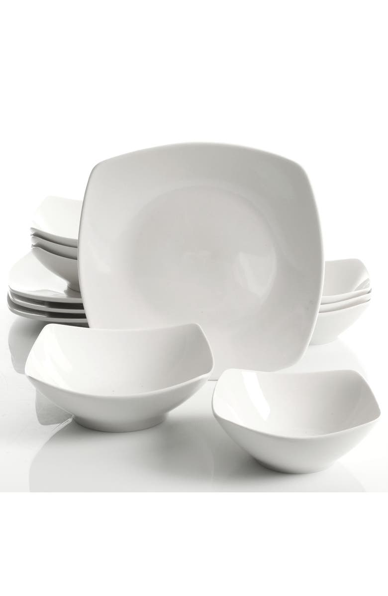 Gibson All U Need 45 Piece Dinnerware Cookware Combo Set, Alternate, color, White