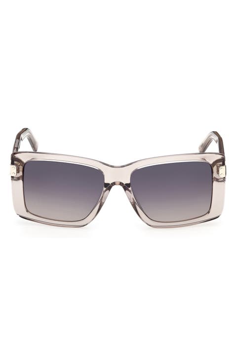 55mm Rectangular Gradient Sunglasses