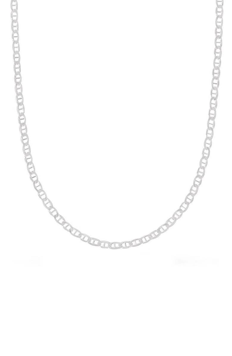 A&M Mariner Chain Necklace, Main, color, Silver