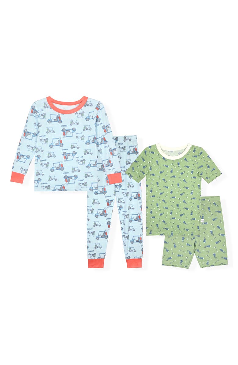SLEEP ON IT Kids' Assorted 2-Pack Print Fitted Two-Piece Pajamas, Main, color, Cream